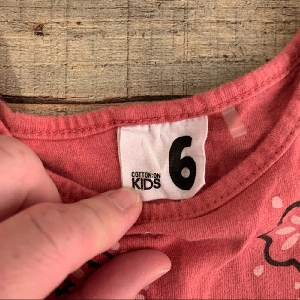 Cotton on Kids Pink Paisley And Bird Print Dress 6